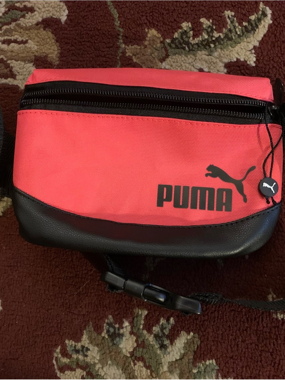 Puma Coral and Black Waist Pack